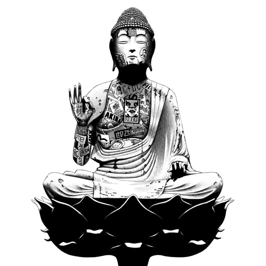 Stickers Buddha (A3 Fine Art Print)